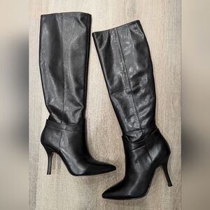 BNWB Super soft leather heel long black over the knee riding boots